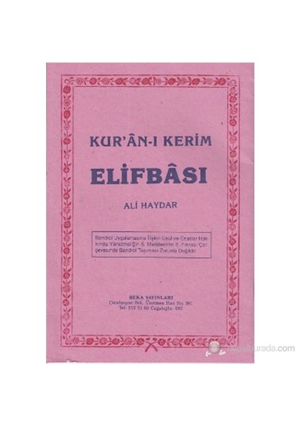 Kur'An-I Kerim Elifbası-Ali Haydar
