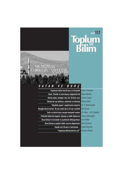 Toplum Ve Bilim - Sayı 117