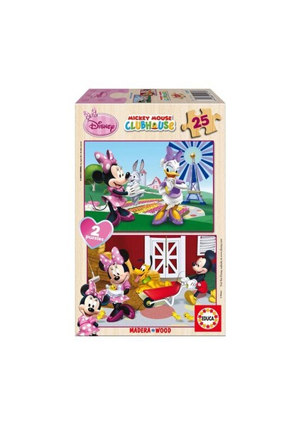 Puzzle Çocuk 2X25 Parça Disney Minnie