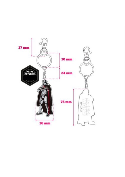 Star Wars Captain Phasma Metal Keychain Anahtarlık