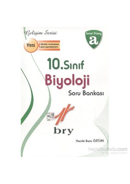 Bry Birey Eğitim Yayınları 10. Sınıf Biyoloji Soru Bankası Temel Düzey A