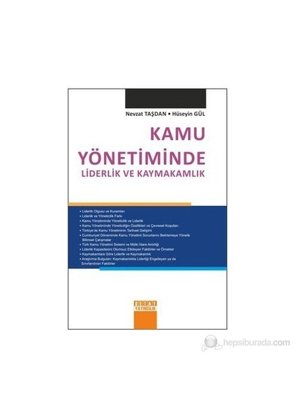 Kamu Yönetiminde Liderlik Ve Kaymakamlık-Nevzat Taşdan