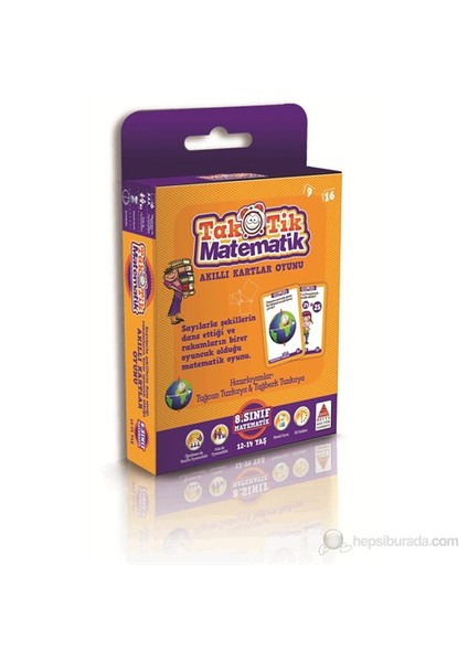 8. Sınıf Taktik Matematik Akıllı Kartlar Oyunu