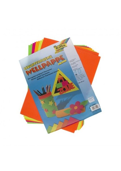 Floresan Renkte Oluklu Karton