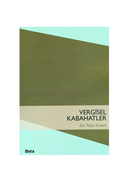 Vergisel Kabahatler - Tahir Erdem