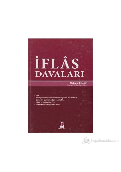 İflas Davaları-Mahmut Bilgen