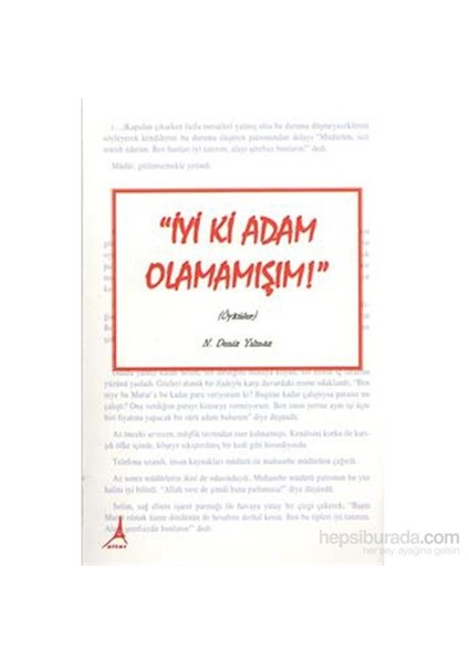 İyi Ki Adam Olamamışım-N. Deniz Yılmaz