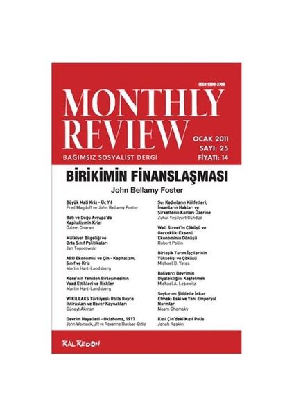 Monthly Review 25. Sayı Ocak 2010