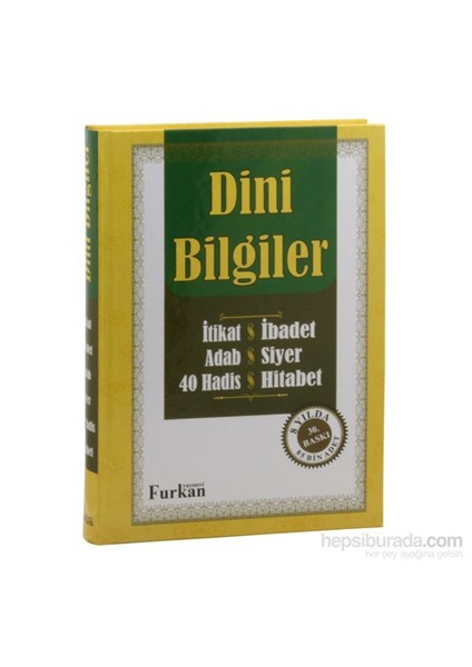 Dini Bilgiler (İtikat-İbadet-Adab-Siyer-40 Hadis-Hitabet) Ciltli Şamua