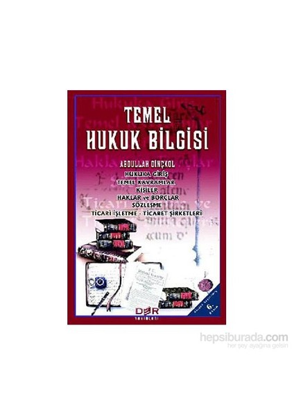 Temel Hukuk Bilgisi-Erdal Abdulhakimoğulları