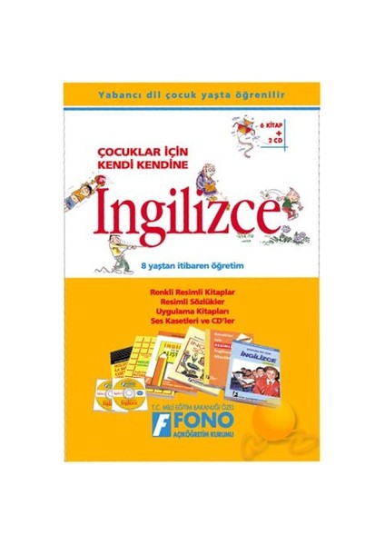 FONO ÇOCUKLAR İÇİN İngilizce SETİ (6 Kitap + 2 CD)