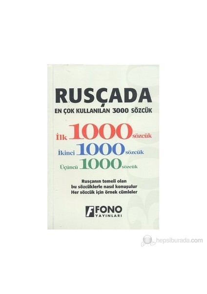 Fono Yayınları Rusçada En Çok Kullanılan 3000 Sözcük