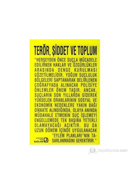 Terör, Şiddet Ve Toplum-Derleme