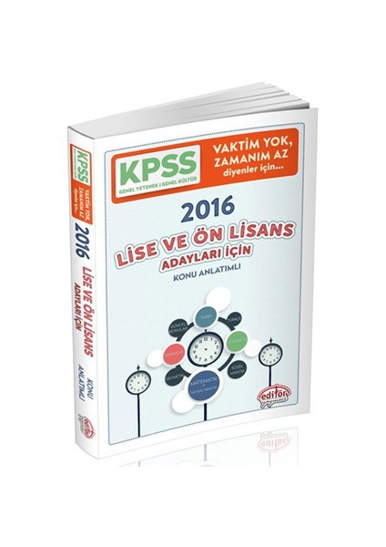 KPSS 2016 Lise ve Ön Lisans Vaktim Yok Zamanım Az Diyenler İçin Hızlı KPSS