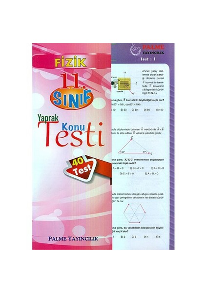 Palme Yayıncılık 11. Sınıf Fizik Yaprak Test