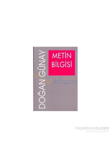 Metin Bilgisi-V. Doğan Günay