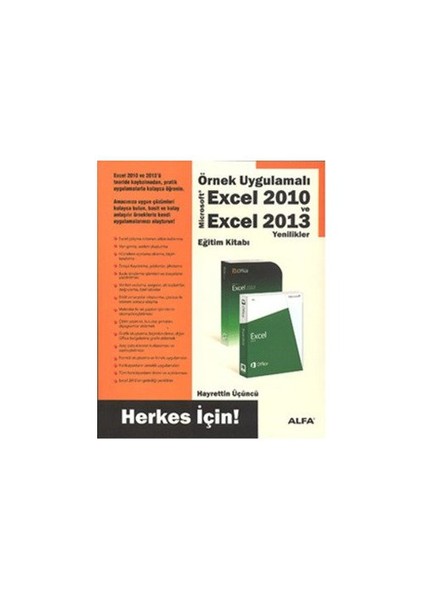 Alfa Yayınları Örnek Uygulamalı Excel 2010 ve Excel 2013 Yenilikler Eğitim - Hayrettin Üçüncü