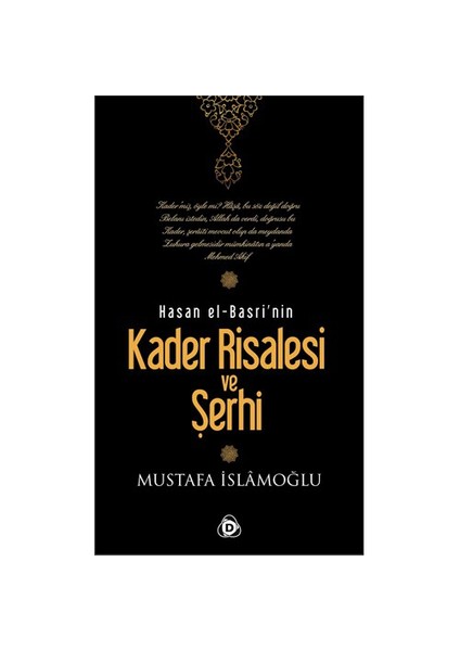 Hasan El-Basri'nin Kader Risalesi ve Şerhi