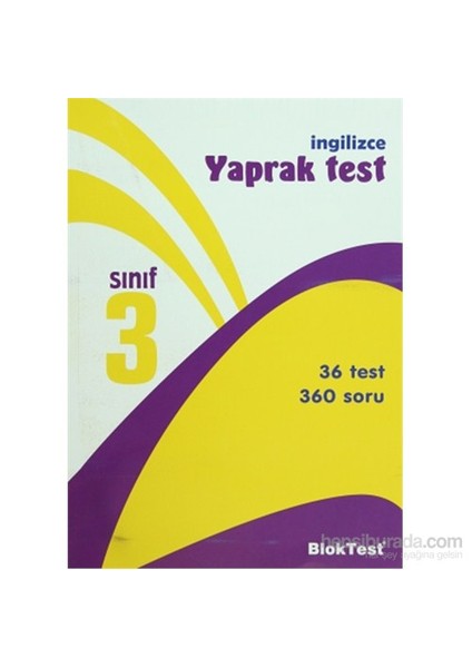 3. Sınıf İngilizce Yaprak Test