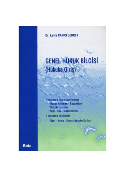 Genel Hukuk Bilgisi (hukuka Giriş)