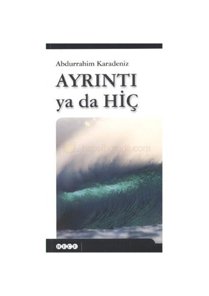 Ayrıntı Ya Da Hiç-Abdurrahim Karadeniz