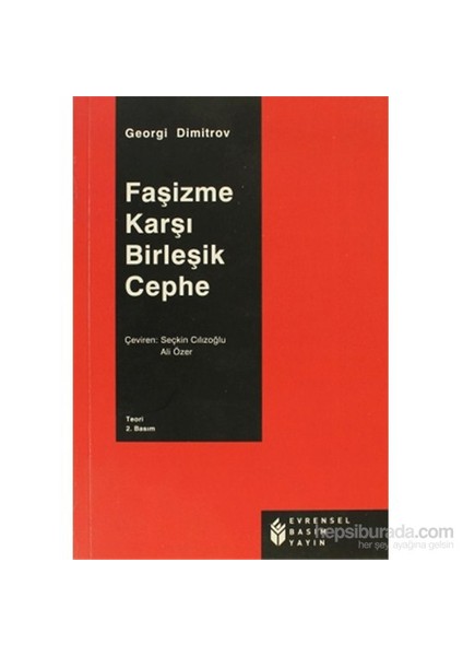 Faşizme Karşı Birleşik Cephe-Georgi Dimitrov