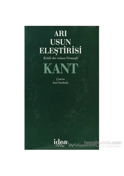 Arı Usun Eleştirisi - Immanuel Kant