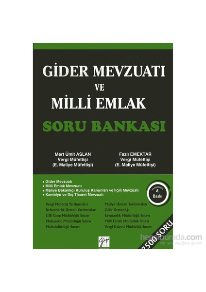 Gider Mevzuatı Ve Milli Emlak Soru Bankası-Fazlı Emektar