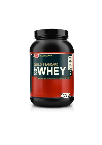 Optimum Nutrition %100 Whey Protein Gold Standart Strawberry (Çilek) 2lbs./ 908 gr