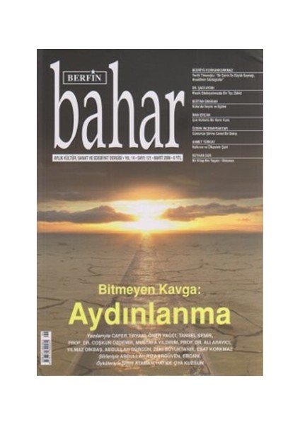 Aylık Kültür, Sanat ve Edebiyat Dergisi Sayı : 121