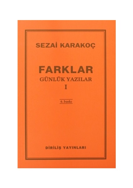 Günlük Yazılar 1 - Farklar