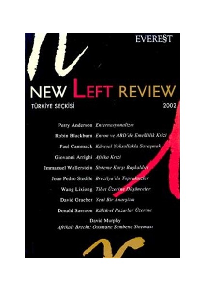 New Left Review 2002- Türkiye Seçkisi