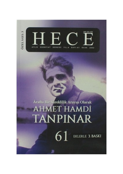 Aylık Edebiyat Dergisi Ahmet Hamdi Tanpınar Özel Sayısı: 3 - 61