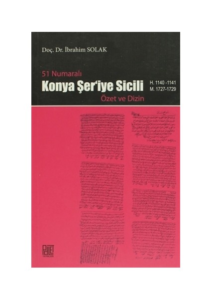 51 Numaralı Konya Şer’iye Sicili