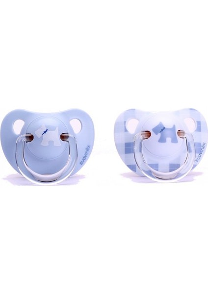 Scottish Evolution Silikon Ortodontik Emzik 6 + Ay Mavi 2' Li