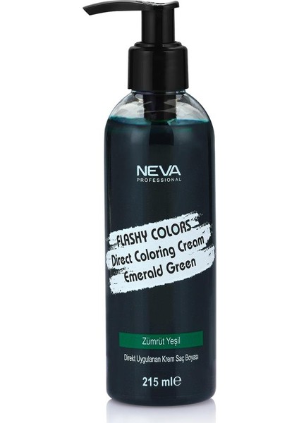 Flashy Colors Zümrüt Yeşil Direkt Uygulanan Krem Saç Boyası 215Ml