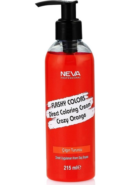 Neva Flashy Colors Çılgın Turuncu Direkt Uygulanan Krem Saç Boyası 215Ml