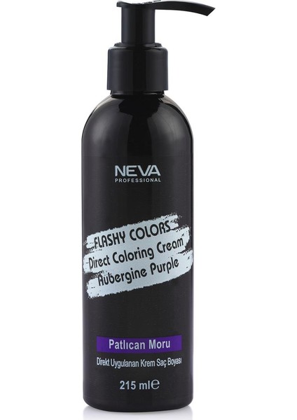 Neva Flashy Colors Patlıcan Moru Direkt Uygulanan Krem Saç Boyası 215Ml