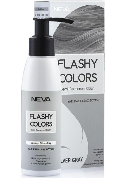 Flashy Colors Yarı Kalıcı Saç Boyası Gümüş - Silver Gray