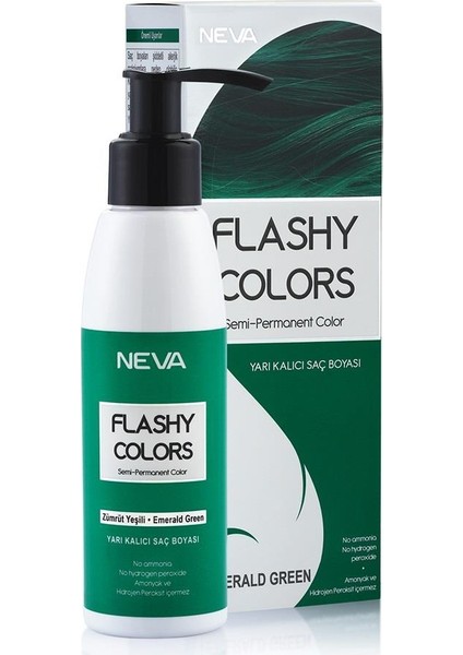 Flashy Colors Yarı Kalıcı Saç Boyası Zümrüt Yeşili - Emerald Green