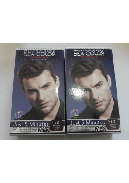 Sea Color Premıum Erkek Saç Boyası 4/01 Kestane Only For Men