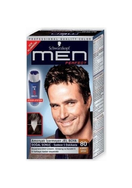 Men Perfect Erkek Saç Boyası - Siyah Kahve 80