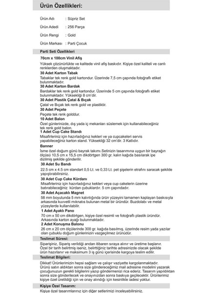 Altı Ay Kınası Çocuk Seti Süpriz 30 kişilik Parti Çocuk