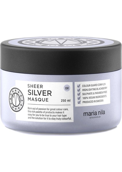 Sarı Vegri Saçlar İçim Saç Bakım Maskesi 250 Ml - Sheer Silver Masque