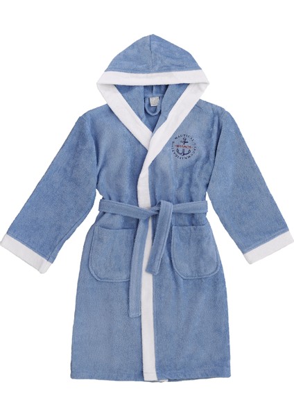Bambu 13-14 Yaş Çocuk Bornoz Sailor Mavi
