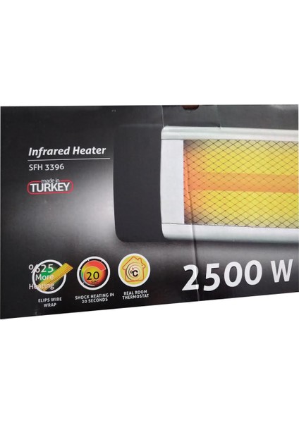 SFH 3396 Duvar Tipi 2500 W Infrared Isıtıcı Soba Ayak Dahil