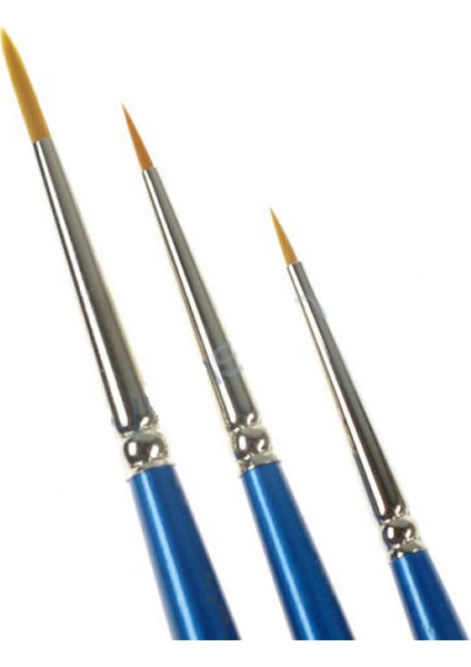 111 Düz Fırça Mavi Saplı Akrilik-Yağlı Boya No:0000 (1 ADET)