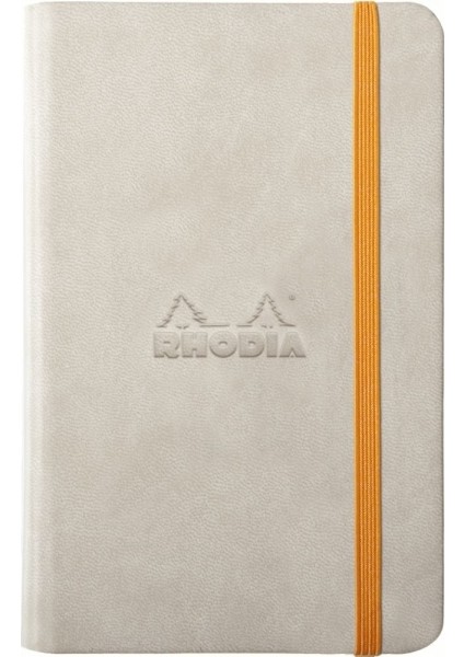 Rhodıa Blank Notebook Lastikli 148X210Cm Deri Kapak Çizgisiz 192 Yp A5 Gri