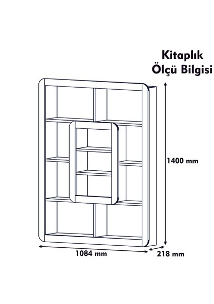 Variant Concept Orkide Kitaplık Ceviz - Sarı