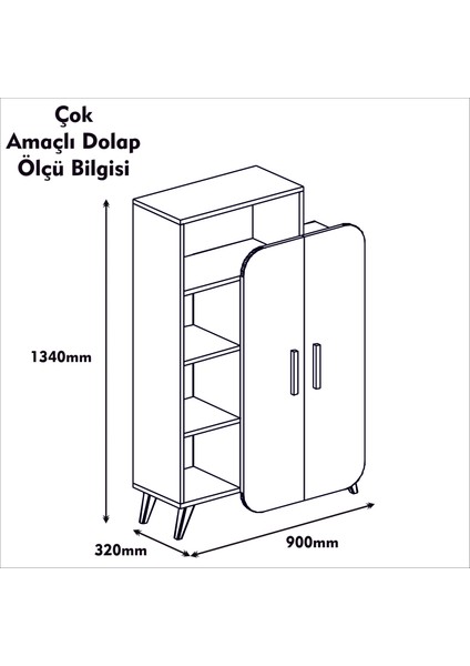 Variant Concept Form Çok Amaçlı Dolap Ve Kitaplık Ceviz - Sarı